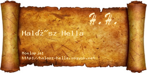 Halász Hella névjegykártya