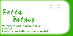 hella halasz business card